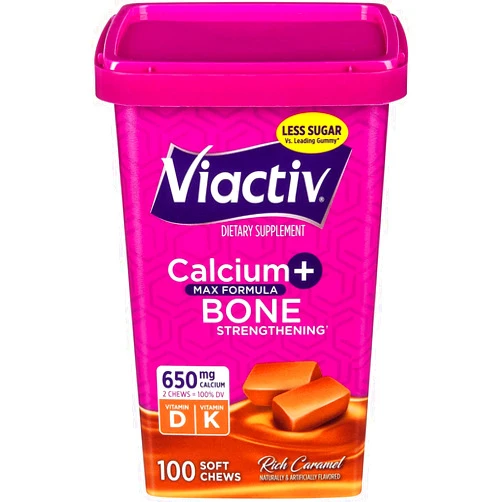 Viactiv, Calcium Plus D, Soft Chews, Caramel - 100 soft chews, Pack of 2