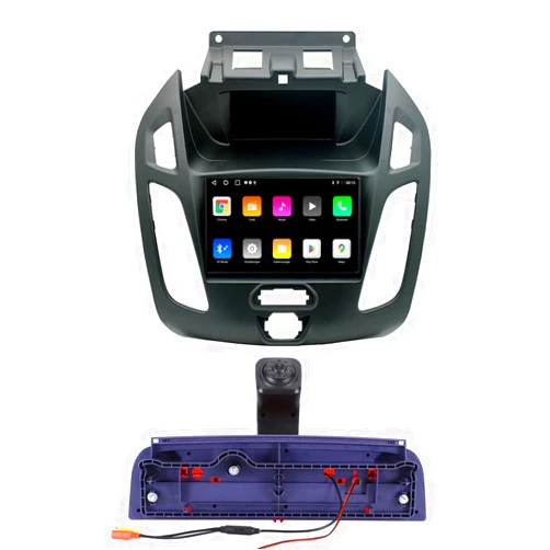 Kalakus GPS Navigation for Car,Support Speed and Red Light Warning,Free Lifetime Updates Map,GPS Navigator+Brake Light Rear View Backup Camera Replacement for Ford Transit Connect MK2 2013-2021(Type A)