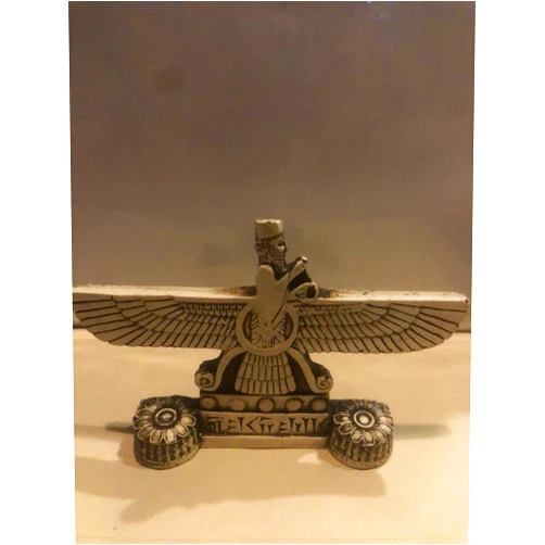 Generic Farvahar foruhar zartosht Statue Hand Made ahura Mazda Nice Gift, Ivory, 5” x 3”