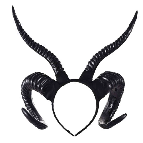 Qhome Gothic Antelope Sheep Horn Hoop Headband Forest Animal Aries Exhibition Cosplay Deluxe Costume Horns