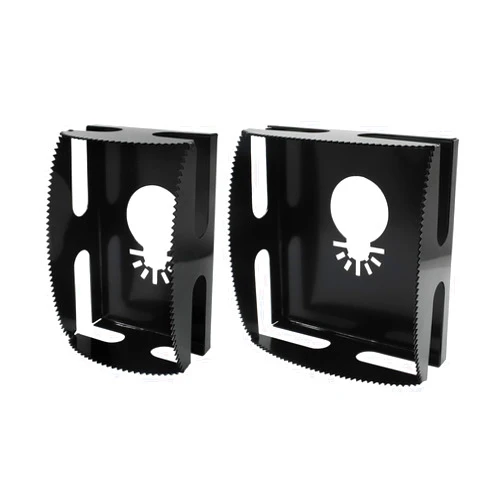 Biaungdo Square Slot Cutter, 2 Pcs Stainless Steel Outlet Cutout Multi-Tools Carving One Step in Place Oscillating Milling Cutter for Drywall/Plastic Metal/Wood/Electrical Box(Black)