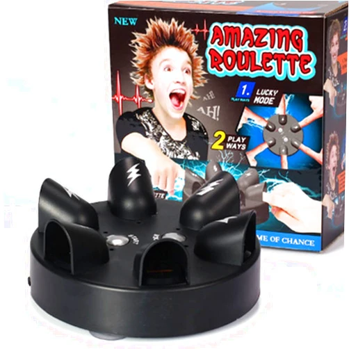 OUKEYI Micro Electric Shocking Lie Detector, Finger Shock Game Shocking Roulette Truth Or Dare Game Party Analyzer Consoles Gifts,Decompression Funny Toy