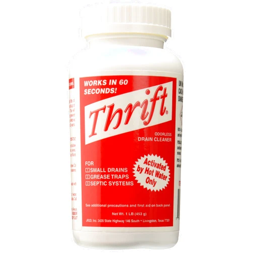 Thrift T-100 Alkaline Based 1-Pound Granular Drain Cleaner,Red