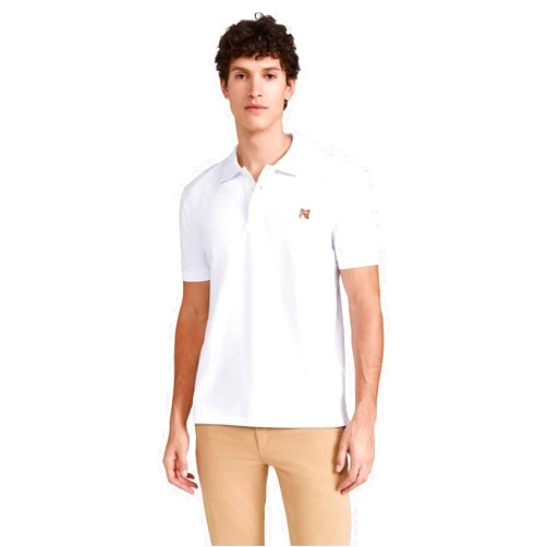 Maison Kitsune Men's Fox Head Patch Regular Polo