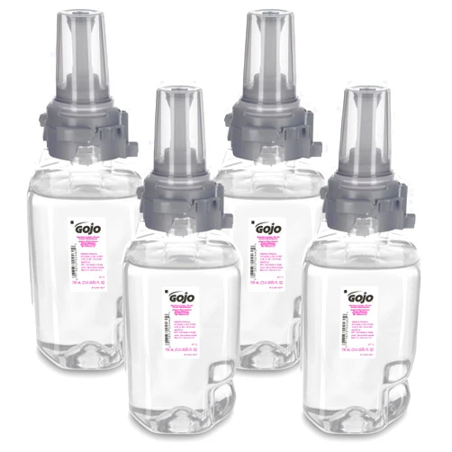 GOJO Antibacterial Foam Handwash, Plum Fragrance, 700 mL Foam Hand Soap Refill ADX-7 Push-Style Dispenser (Pack of 4) - 8712-04
