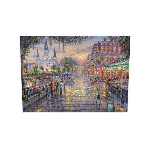 Lyzelre Modern Canvas Art Painting Prints, Jackson Square, New Orleans, Louisiana (Unframed 16