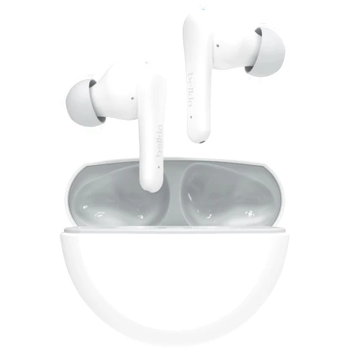 Belkin SoundForm Nano 2 Bluetooth Earbuds for Kids with Built-in Microphone, 28H Battery Life, Safe 85dB Volume, IPX5 Water Resistance - Kids Bluetooth Earbuds for iPhone, iPad, Galaxy, & More - White