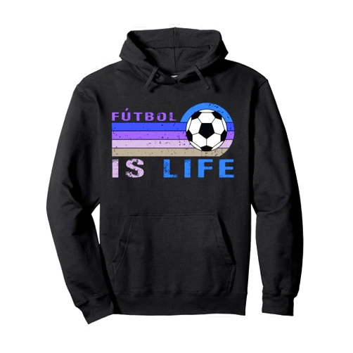 Futbol Is Life Funny Football Lover Vintage Futbol Is Life Football Lover Vintage Pullover Hoodie