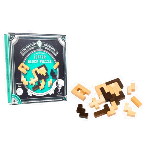 Professor PUZZLE The Einstein Collection Letter Blocks - 3D Brain Teaser Puzzles - 12 Brain Teasing Challenges. - Professor PUZZLE 3D Brain Teaser Puzzles