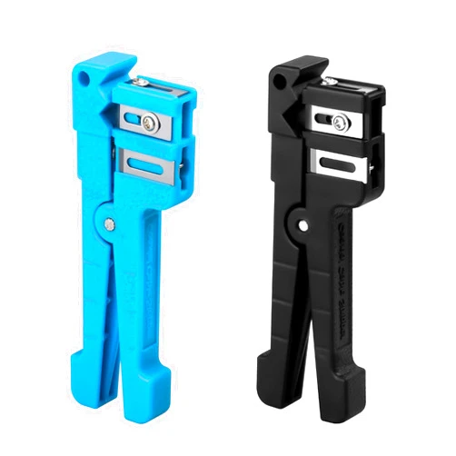 Fyboptwu 2pcs Coaxial Cable Stripping Cutter Tool Coaxial Cable Stripper Fiber Optic Jacket Stripper Cable Cutter Crimper, 1pc 45-163 & 1pc 45-165