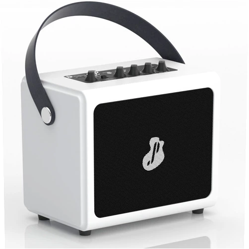 JUSTPRO Mini Guitar Amp, Portable Wireless Electric Guitar Bass Amplifier Rechargeable with BT, 7 Guitar Effects & Recording Interface for Guitar Indoor Outdoor Practice