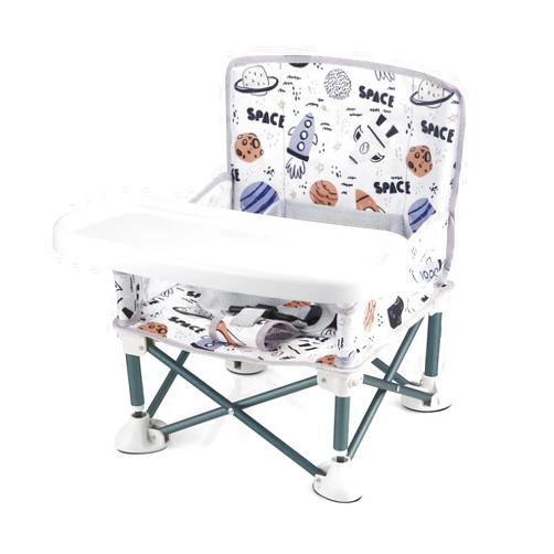 PandaEar Portable Baby Seat Travel| Compact Fold with Straps for Indoor/Outdoor Use| Great for Camping, Beach, Lawn |Toddlers, Kids, Boys, Girls (Without Placemat, White)