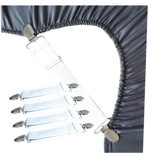 RayTour Sheet Straps Bed Sheet Keeper Holder for Corners Sheet Stays Suspender Clips Fitted Sheet Holder Clips Garters Fasteners Mattress Clamps