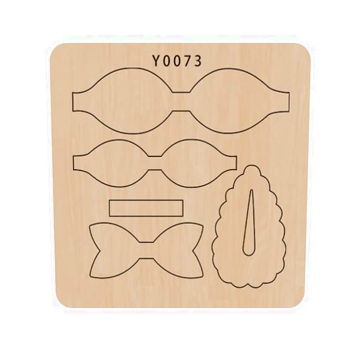 SMVAUON Bowknot Die Cutting Bow Hairpin Making Template Leather Cardboard PVC Mold DIY Creative Gifts Die Cut Suitable for Common Die Cutting Machine and Sizz Machines (Y0073C)