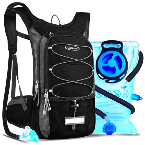 Lunidry Insulated Hydration Pack Backpack with 3L BPA Free Leak-Proof Water Bladder, Keep Liquids Cool for Up to 5 Hours, Daypack for Hiking, Running, Cycling, Hunting, Climbing