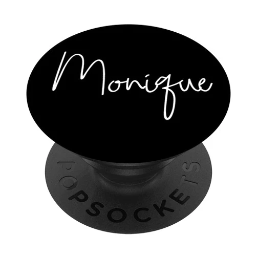Monique Pop Art Birthday Gift Monique Name White on Black - Monique