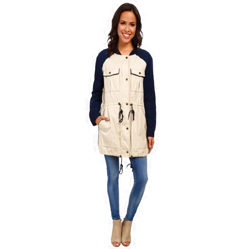 BCBGMAXAZRIA Marie Colorblock Parka Jacket