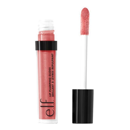 e.l.f. Lip Plumping Gloss, High-Shine Liquid Lip Color, Creates Fuller Lips & Plumper Pout, Moisturizing Formula, Mauve Lady, 0.09 Fl Oz