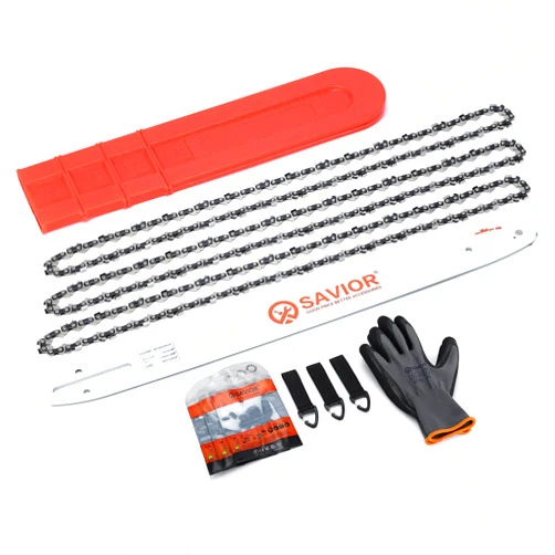 Savior 18 Inch Chainsaw Guide Bar and Chain Combo, 3/8
