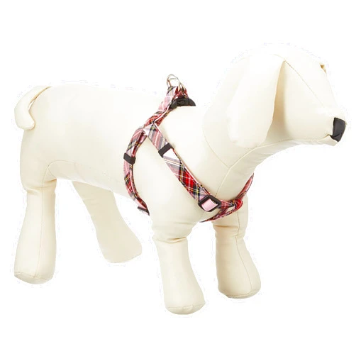 Toto & pal Toto&Pal Royal Tartan Check Foot Harness Pink 15mm