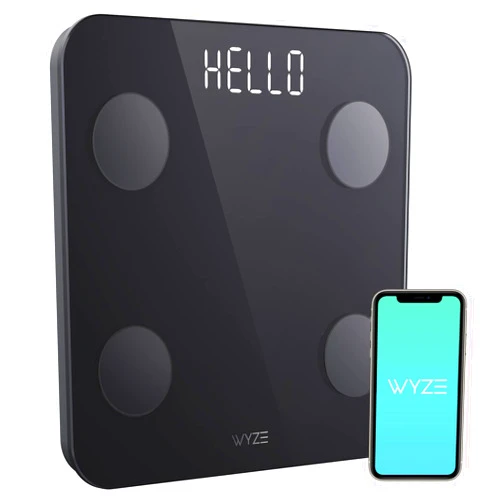 Wyze Smart Scale for Body Weight and Fat, Digital Bathroom Scale, Weighing Machine for People's Muscle BMI, Bluetooth Electronic Body Composition Monitor, 400lb… Scale S Black