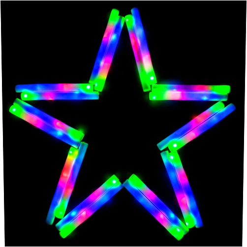 Nuolifee 100 Pcs Giant Glow Sticks Bulk - LED Foam Glow Sticks with 3 Modes Flashing Changing,Glow Sticks Party Pack for Kids,Birthday,Wedding,Rave,Concert,Halloween,Christmas,New Years