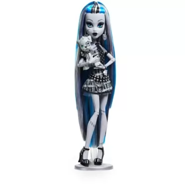 Monster High® Doll, Frankie Stein in Black and White, Reel Drama Collector Doll, Doll-Size and Life-Size Posters, Horror Flick Theme, Toys and Gifts