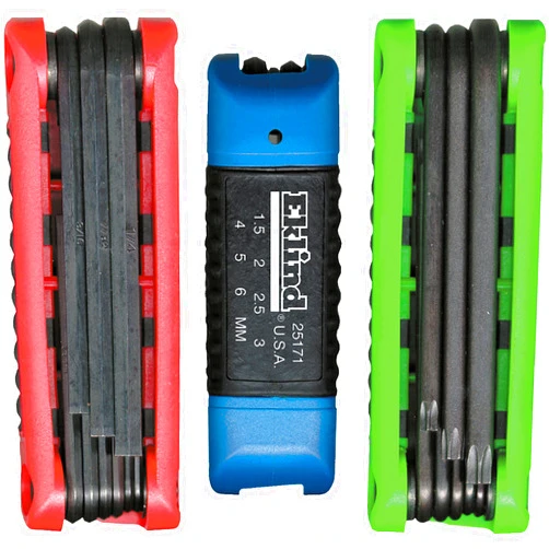 Eklind Tool EKLIND 25024 Ergo-Fold Fold-up Inch / MM Hex Key allen wrench & TORX star Combo (3 sets 24pc)