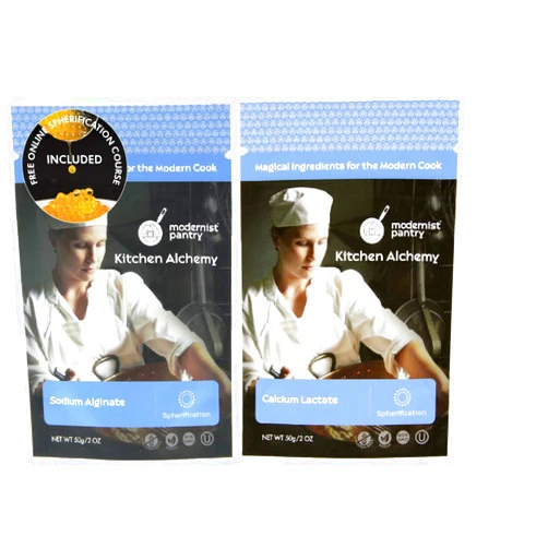 Modernist Pantry Sodium Alginate + Calcium Lactate Value Pack ⊘ Non-GMO Vegan OU Kosher Certified - 100g/4oz (Bundle with 2 Items)
