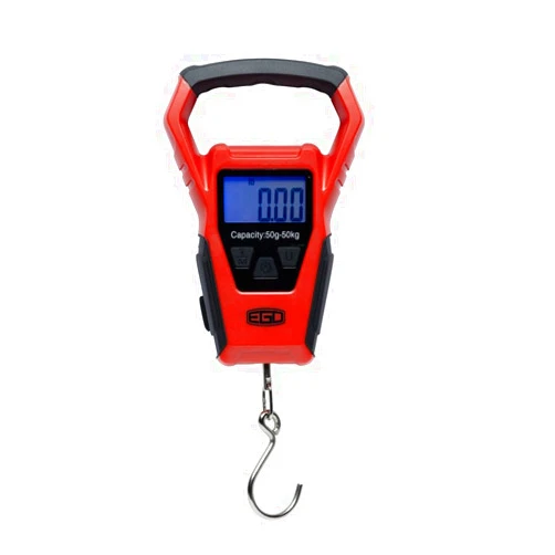 Ego Fishing Scale with LCD Display, Digital Electronic Waterproof Hanging Hook Scale with 110lb/50kg Weight Capacity, Portable Hanging Scale with Builtin Measuring Tape, Screwdriver and Batteries