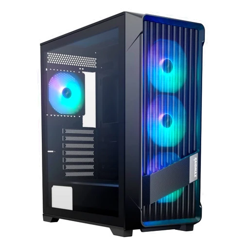 Raidmax X603 ATX Desktop Computer Gaming PC Case Mid Tower PC Case pre-Install x 4 addressable RGB ARGB Fans ATX USB 3.0 Tempered Glass PC Case (Black)
