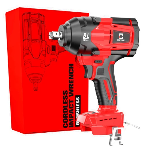 Cerycose Cordless Impact Wrench 1/2 inch for Milwaukee 18V Battery, 600FT-LBS (810N.m) Brushless Electric Impact Gun Includes LED Work Light, 2100RPM High Torque Impact Driver, Bare Tool Only