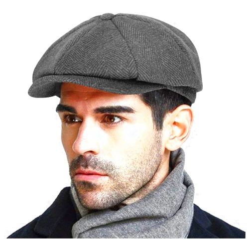 PanPacSight Fashion Men’s Classic Newsboy Gatsby Hat Blend Wool Vintage Flat Ivy Cabbie Cap Boyfriend Gifts(Medium/Large/X-Large)