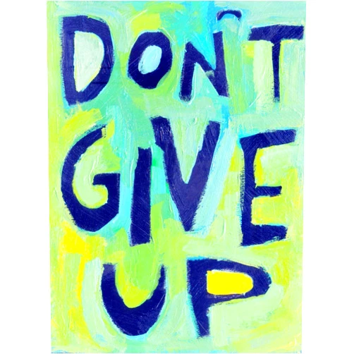 WordPosters Don’t Give Up | Maximalist Decor Inspirational Wall Art Poster Mindset Classroom Office Art Positive Empowerment Quotes
