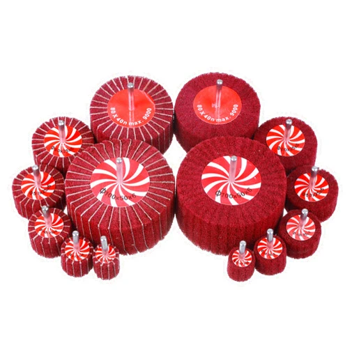 Rocaris 14 Pack Rocaris Buffing Flap Wheels - 7 Size Flap Disk - 1/4 Inch Shanks Fit All Drills - 80 Grits