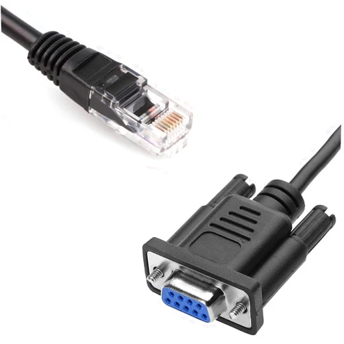 Jienk 3.3FT DB9 to RJ45 Cat5 Ethernet LAN Console Cable, RJ45 Male to 9 pin Serial RS232 DB9 Female Rollover Console Cable