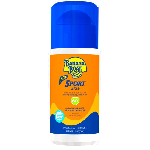 Banana Boat Sport Ultra SPF 60 Roll On Sunscreen, 2.5oz | Sunscreen Roller, Travel Size Sunscreen, Oxybenzone Free Sunscreen, SPF 60 Sunscreen Roll On, Water Resistant Sunscreen, 2.5oz