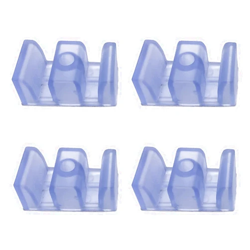 ERDANER 49mm Anti-Collision Block for Shower Room Glass Sliding Door Shower Door Bottom Guide Assembly Clear (4Pcs)