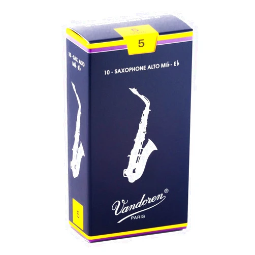Vandoren SR215 Alto Sax Traditional Reeds Strength 5; Box of 10