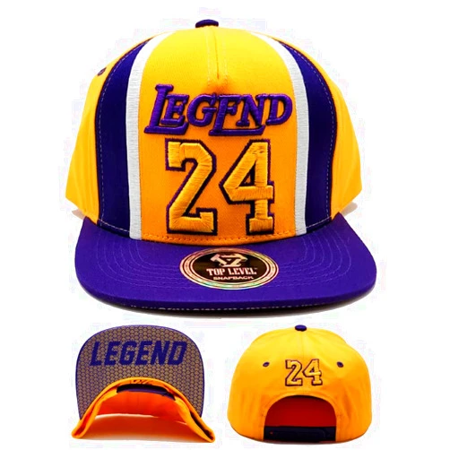 Leader of Generation Apparel Los Angeles New Top Level Legend 24 Stacked Gold Purple Era Snapback Hat Cap