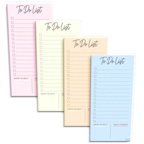 Sweetzer & Orange S&O Colorful Magnetic To Do List for Refrigerator - 4 Pack Magnetic Notepads for Refrigerator - Fridge Notepad with Magnet - Magnetic List Pads for Refrigerator - Grocery List Pad - 3.5x7”, 45 Page