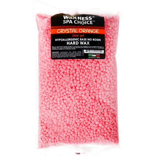Waxness Spa Choice Crystal Orange Demi Creamy No Rosin Hard Wax Beads 2.2 lb / 1 kg