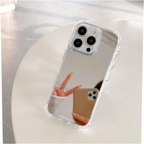 KEXAAR Designed for iPhone 16 Pro Mirror Case [Four Corner Guard Shockproof] Hard Back Soft Bumper Protective Cover for Girls Woman Makeup Touch up Back Camera Selfies 6.3 Inch2024 (Mirror16Pro)