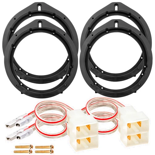 NuIth Car 6.5 Inch Speaker Adapter Bracket W/Speaker Wiring Harness Kit for Honda 06-11 Civic/08-12 Accord/12-13 CR-V/Acura 2007-2013 Aftermarket Front Rear Door 6-6.75 Inch Speaker Adapter, 4PCS