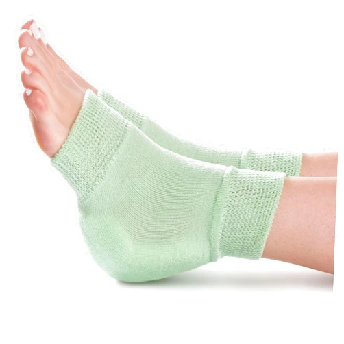 Medline Knit Heel and Elbow Protection, For Pressure and Friction Sores, Lightweight Knit Elastic, Medical Foot Care Heel Protector, Elbow Pad, Machine Washable, Green, One Pair, One Size Fits Most