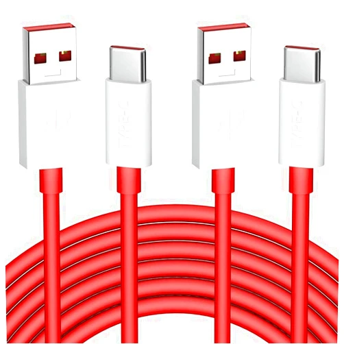 Jelanry for OnePlus 8 Pro Warp SuperVOOC Charging Cable 80W 65W 6FT 2-Pack, USB Type C Cable Dash Charging Cable Rapid Data Syncing Fast Charger Cable for OnePlus 12 Open 11 10 8 7T Pro 7 6T 5T, Red