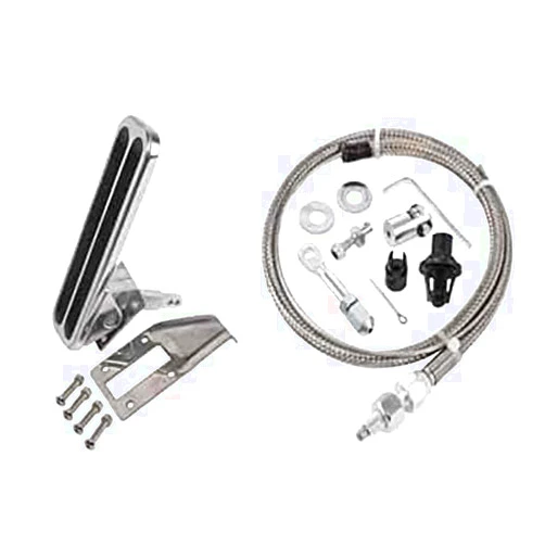 JEGS Gas Pedal Assembly Kit - Includes 24” Throttle Peddle Cable, 2