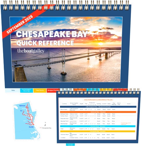 Larry Webber,Carolyn Shearlock The Boat Galley Chesapeake Bay Quick Reference Cruising Guide (Eastern and Western Shores, Norfolk to C&D Canal) (The Boat Galley Quick Reference Cruising Guides)