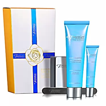 Premier by Dead Sea Premier Dead Sea Premier Beautifying Nail Kit Milk and Honey - Salon Quality Manicure, hand & Body Lotion, Cuticle Oil, Nail File, 3 step Buffing Block T1