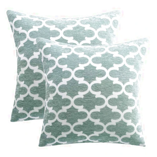 STARSCITY Square Decorative Throw Pillow Cases Soft Microfiber Outdoor Cushion Covers 18 X 18 for Sofa Bedroom Throw Cushion Cover Couch Chair Back Seat (Grey-Green, 20x20 inches)
